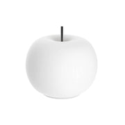 Kundalini LED batteridrevet bordlampe Kushi Ø 16 cm i rund, organisk form i hvitt.