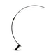 Kundalini LED Bogen-Stehlampe Kyudo Dimmbar mit elegantem, gebogenem Design auf modernem Standfuß.