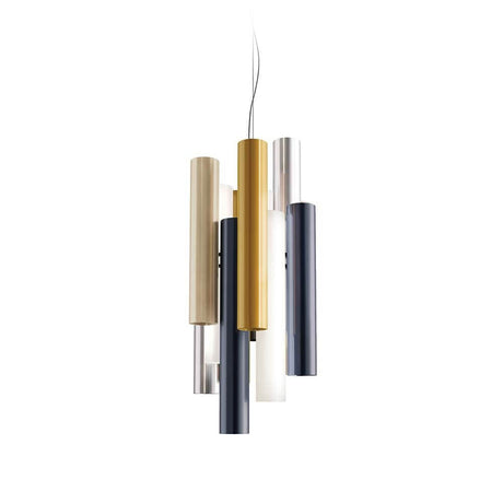 Kundalini LED Design-Hängelampe Toot 51cm Mehrfarbig Dimmbar in elegantem, modernem Design mit dreidimensionalen Bänden.