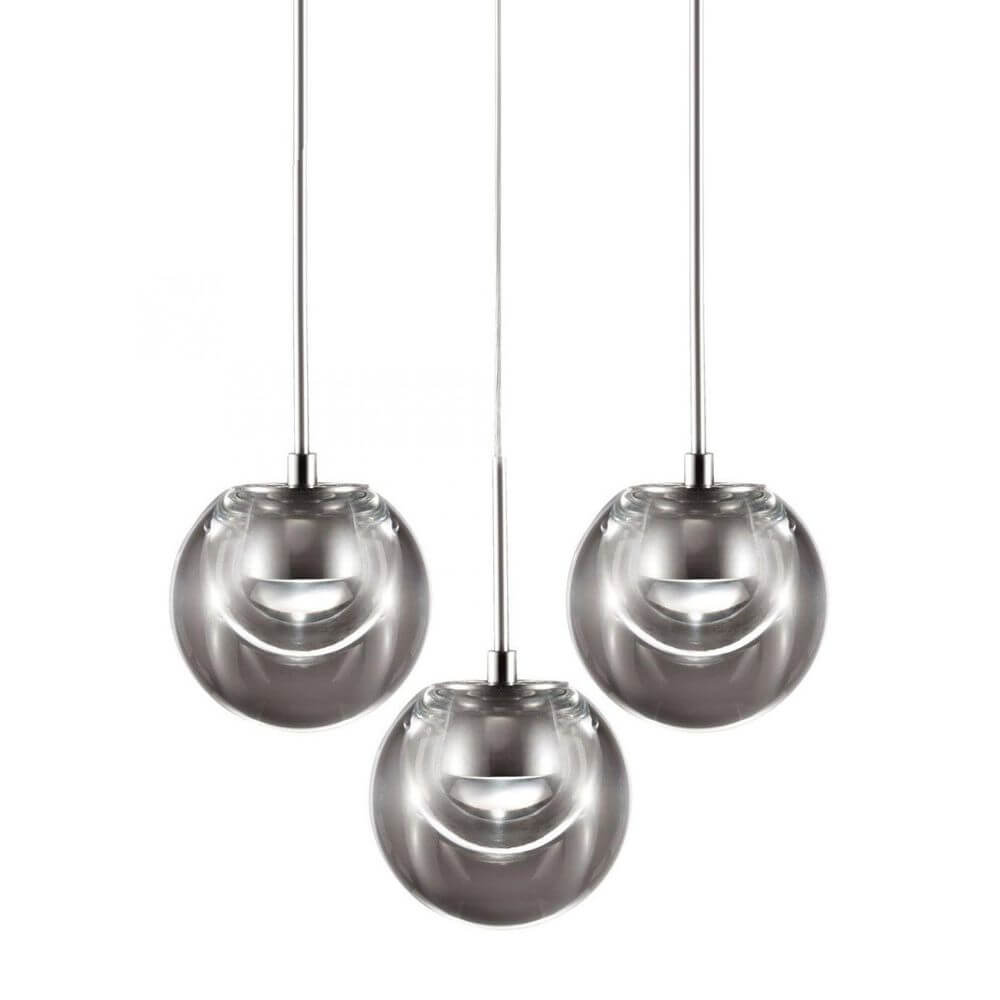 Kundalini LED Hängelampe Dew 3 Ø 25cm Dimmbar - Drei hängende Lampen in modernem Design.