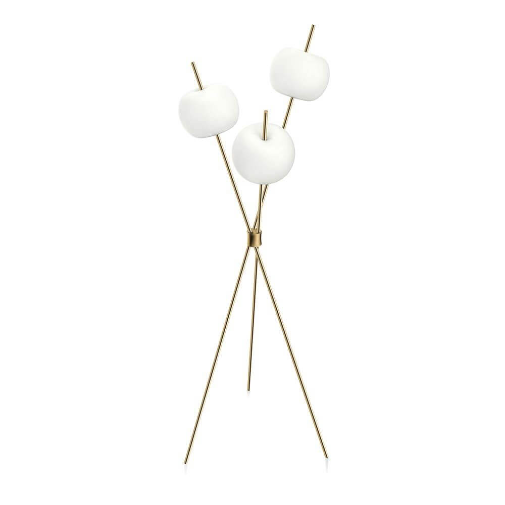 Kundalini LED lampada da terra Kushi treppiede 140 cm dimmerabile