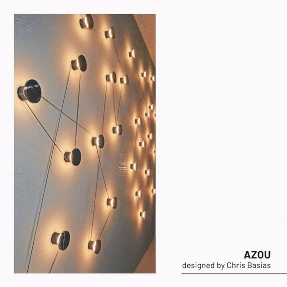 Lampada a muro a LED Azou 7-Flame-Flame Flame