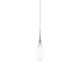 Kundalini Pendelleuchte Spillo 67cm Weiß - elegante, tropfenförmige Designlampe mit Polyethylen-diffusor.