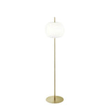 Lampada da pavimento Kushi XL con schermata di vetro opale 183 cm Dimmabile