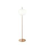 Lampada da pavimento Kushi XL con schermata di vetro opale 183 cm Dimmabile