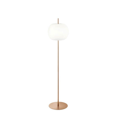 Kundalini Stehlampe Kushi XL mit Opalglasschirm 183cm Dimmbar auf einem eleganten Fuß