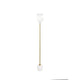 Kundalini Stehlampe Opyo 172cm Glanzlackoptik Dimmbar, elegante Lampe inspiriert von Mohnkapseln in Weiß und Gold.