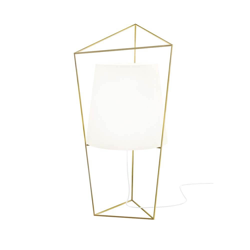 Kundalini Tischlampe Tatu 69cm mit Dimmer in geometrischem Design und minimaler Struktur.