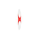 Kundalini Wandlampe Shakti Up & Down 80cm mit eleganter, minimalistischer Form in Rot und Weiß.