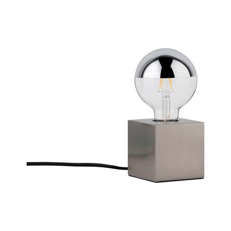 Kura table lamp max1x20W E27 with a classic design and a mirrored head lamp on a table.