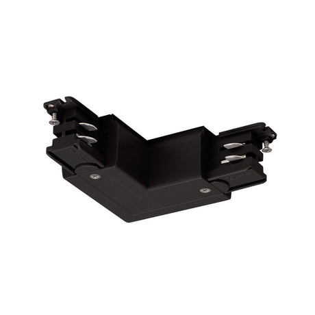 L-Verbinder für S-Track 3P.Schiene R-Version Schwarz, Eckverbinder mit Einspeisemöglichkeit für 3Phasen-Schiene