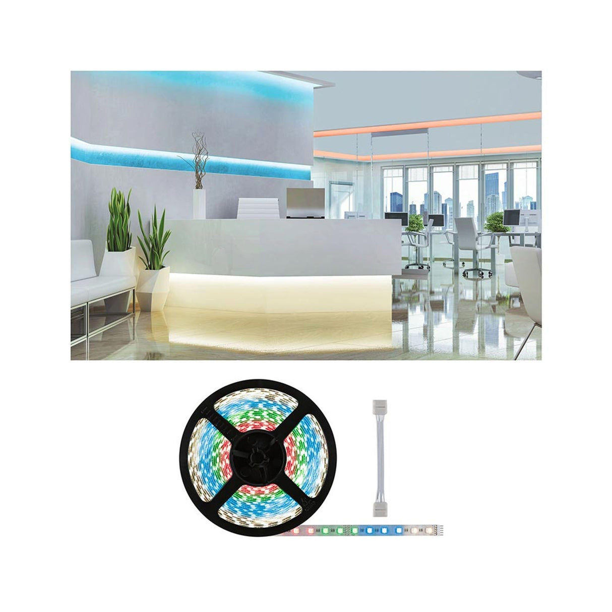 LED 500 Strip RGBW 10m inkl. Adapterkabel 30 LEDs/m
