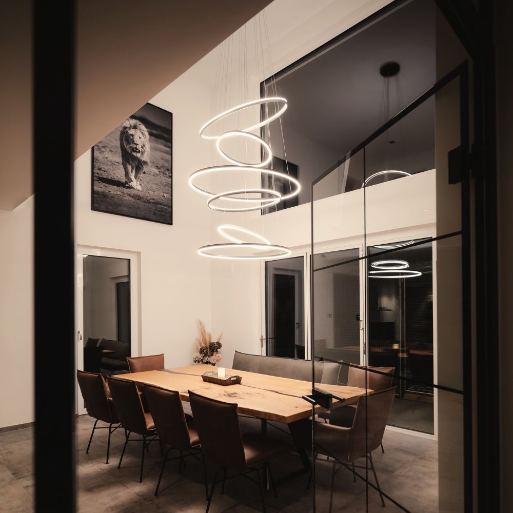 s.luce LED 5-rings pendelkombination Centric