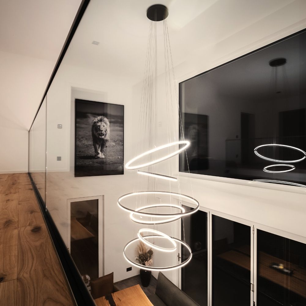 s.luce LED 5-rings pendelkombination Centric