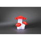 LED Acryl Fliegenpilz 3er-Set 48 Kaltweiße Dioden IP44 auf schwarzem Hintergrund