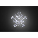 LED acrylic snowflake with 8 functions 90 cold white diodes IP44