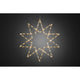LED Acryl Stern 10 Zacken 120 Warmweiße Dioden IP44 mit warmem Licht im Dunkeln.