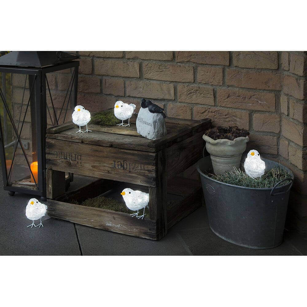 LED Acryl Vögel 5er-Set 40 Kaltweiß 24V