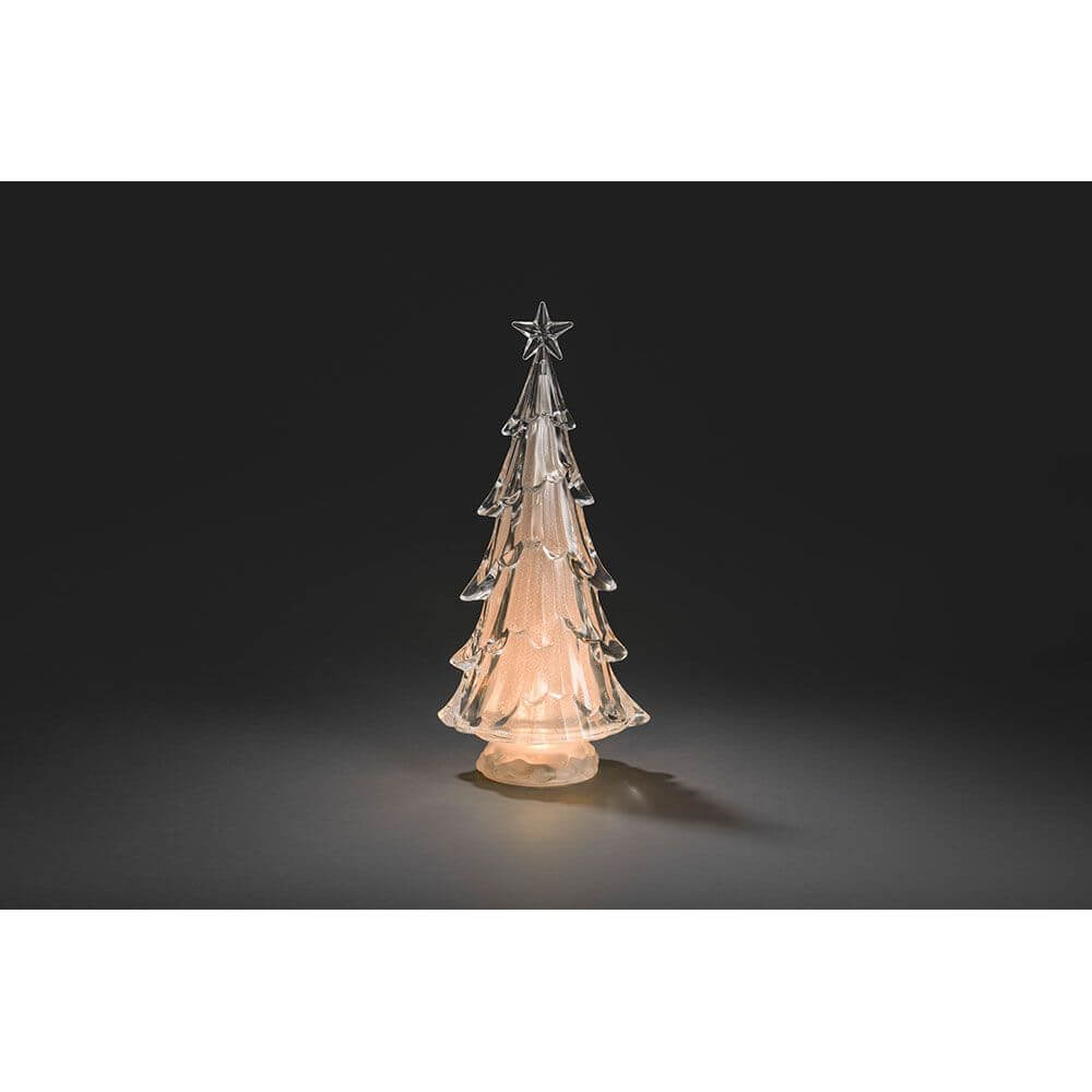 LED Acryl Weihnachtsbaum 3 Warmweiße Diode batteriebetrieben, leuchtende Acryl-Winterdekoration.