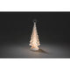 LED Acryl Weihnachtsbaum rotierend 3 Warmweiße Diode batteriebetrieben – transparenter Weihnachtsbaum mit warmweißem Licht.