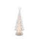 LED Acryl Weihnachtsbaum rotierend 3 Warmweiße Diode batteriebetrieben in klarer, eleganter Form mit leuchtendem Stern.