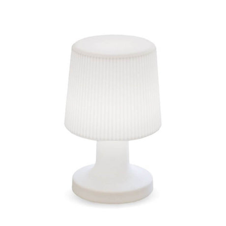 LED-Akkukäyttöinen pöytävalaisin Carmen 45 cm kaukosäätimellä - elegantti valkoinen pöytälamppu sisä- ja ulkokäyttöön.