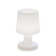 LED-Akku-Tischleuchte Carmen 45cm mit Fernbedienung - elegante Tischlampe in Weiß für Innen- und Außenbereich.