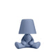 Blaue LED Akku-Tischleuchte Sweet Brothers Joe mit modernem Design und Soft-Touch-Oberfläche.