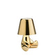 LED Akku-Tischleuchte Sweet Brothers Joe in Gold mit modernem, funktionalem Design.