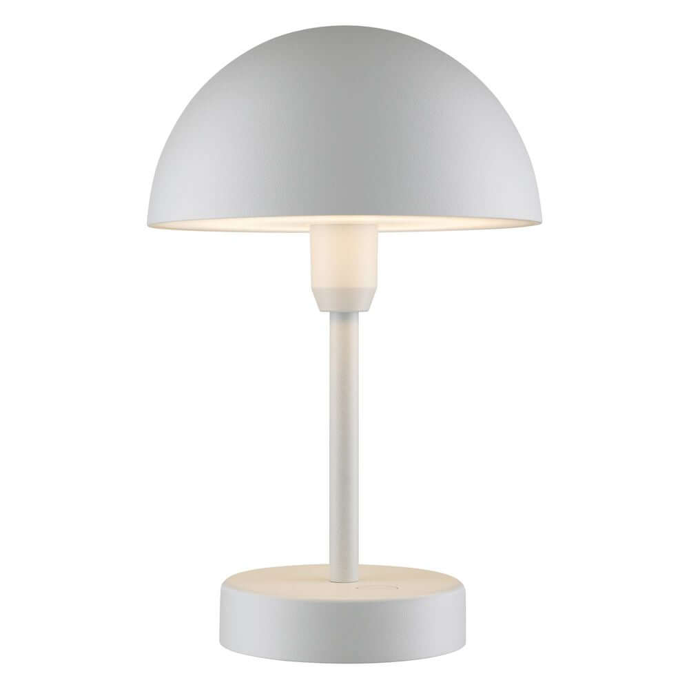 LED Akkuleuchte Ellen To-Go IP44 - elegante kabellose Tischleuchte mit weißem Design und IP44 Schutzklasse.