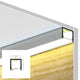 LED Aluminium Profil 2m Aufbau - Detailansicht eines Profils für die Montage von LED-Strips.