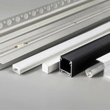 Verschiedene LED Aluminium Profile in verschiedenen Farben und Längen für den professionellen Einbau von LED-Strips.