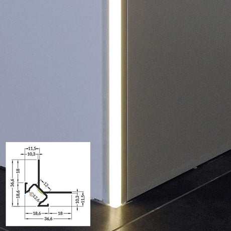LED perfil de aluminio 2m instalación