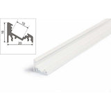 LED -aluminiumprofil 2 meter hörn 30 ° vit utan täckning