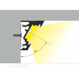 LED -aluminiumprofil 2 meter hörn 30 ° vit utan täckning