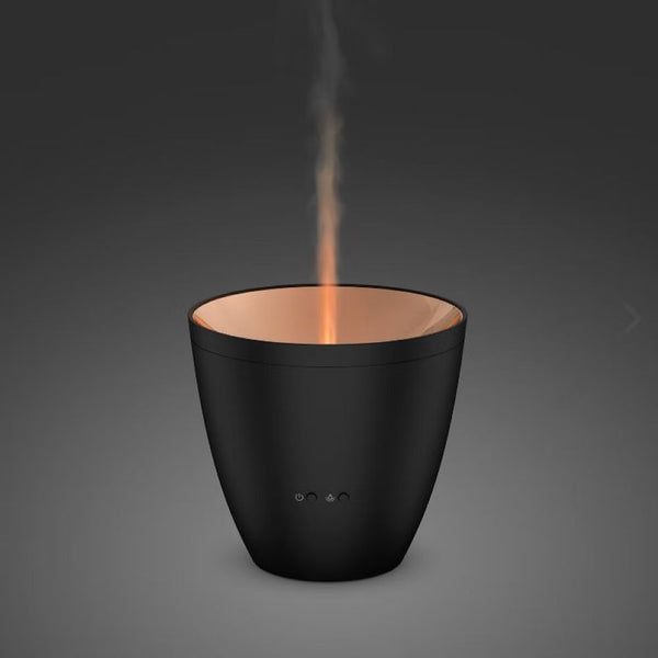 LED Aroma Diffuser Zoe Tischlampe mit Effekt-Licht, schwarzer Aromadiffuser mit Amber Light und Nebel