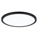 Rundes LED Atria Shine Panel in Schwarz, 16W, ideal für Wohnräume und Küchen, warmweiße Beleuchtung.