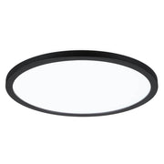 LED Panneau rond Atria Shine noir avec une puissance de 16 W pour les espaces de vie et les chambres, idéal pour un éclairage homogène de la pièce.
