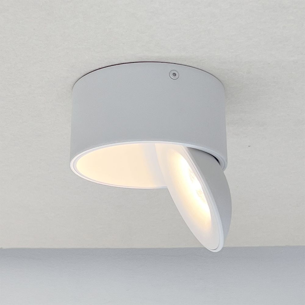 LED surface-mounted spotlight pivotable & dimmable