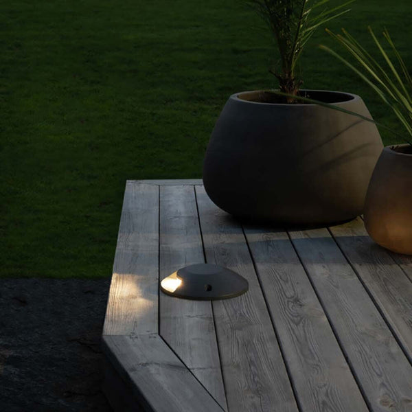 LED Außen Bodeneinbaustrahler IP65 für Terrasse, anthrazit, 5W LED Einbaustrahler zur Oberflächenmontage