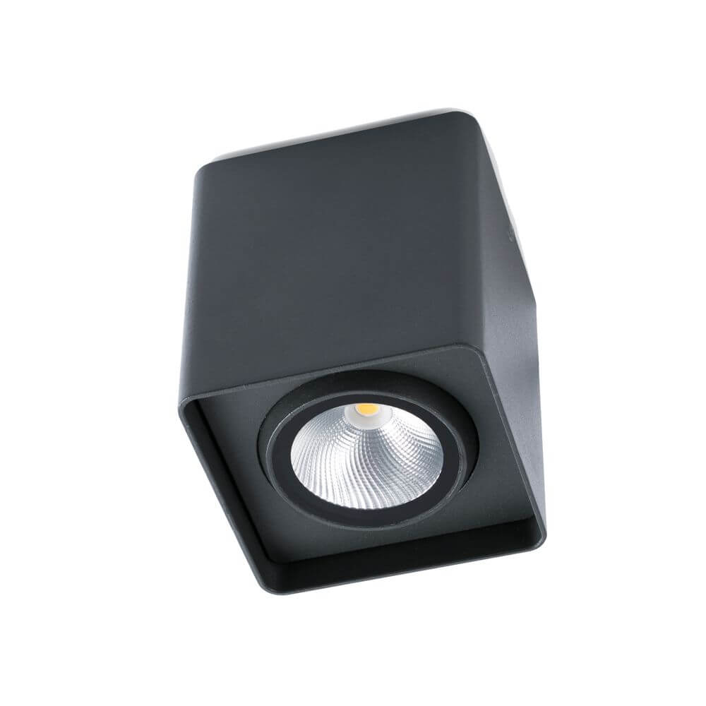 LED Außen-Deckenleuchte TAMI 12W 3000K IP54 Dunkelgrau in modernes Design aus Schwarz.