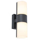 LED Außen-Wandleuchte Cyra IP44 Anthrazit mit warmweißem Licht und modernem Design.