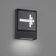 LED Außen-Wandleuchte Dial mit Hausnummern und Pfeil-Symbol in Anthrazit für gleichmäßiges Licht.