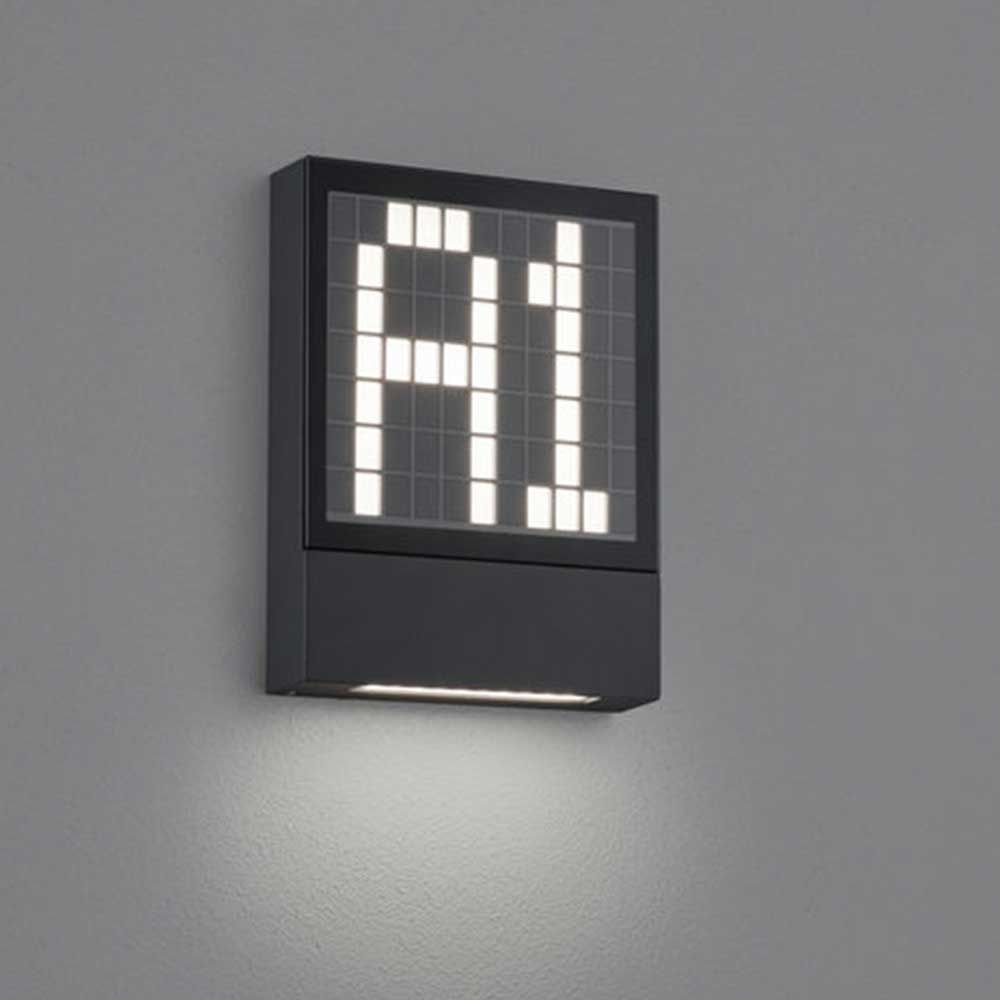 LED ekstern væglampe Dial House Number Light Anthracite