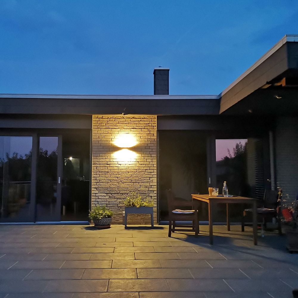 Gemini IP54 Aplique LED de exterior en antracita