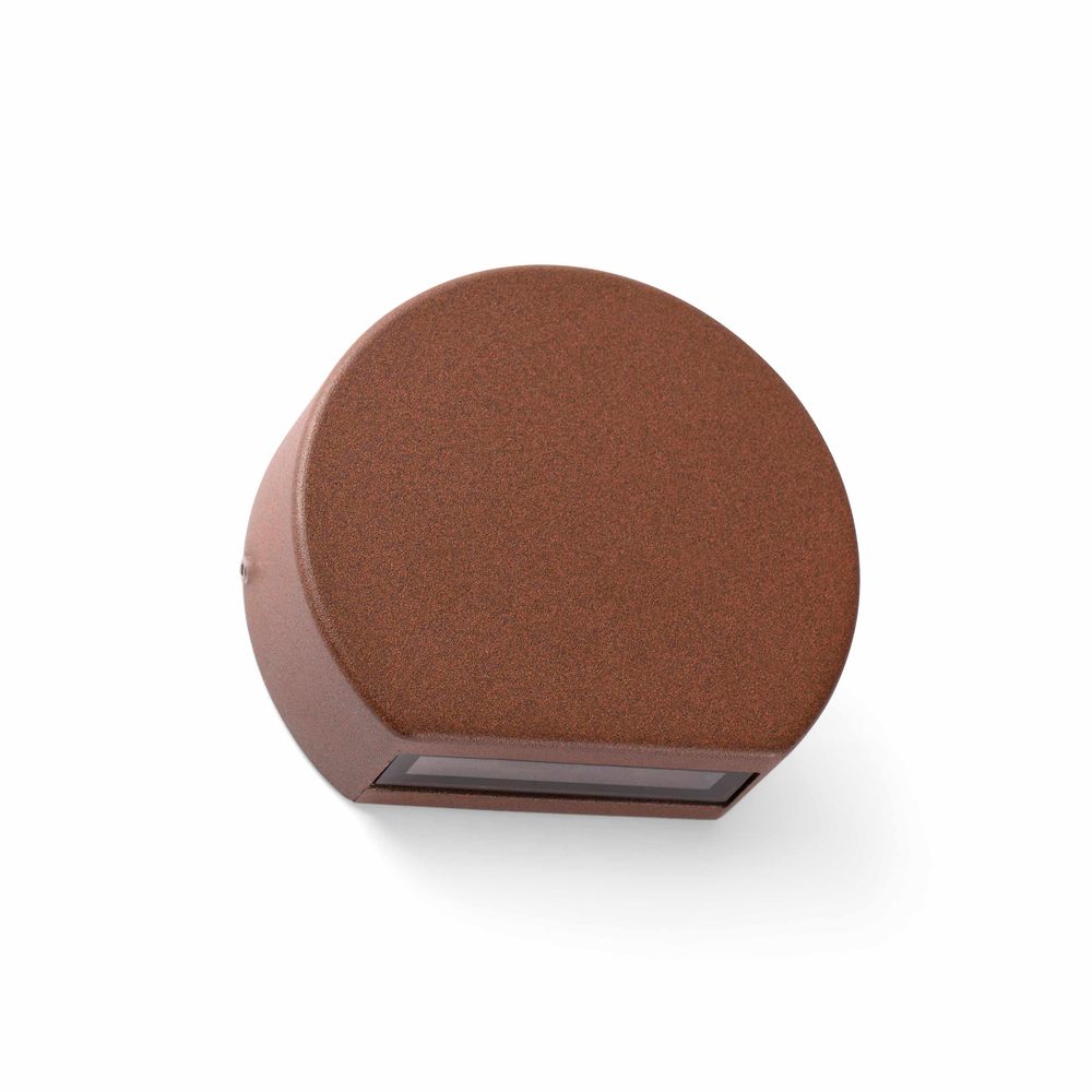 LED outdoor wall light PILL 3000K IP54 rust brown