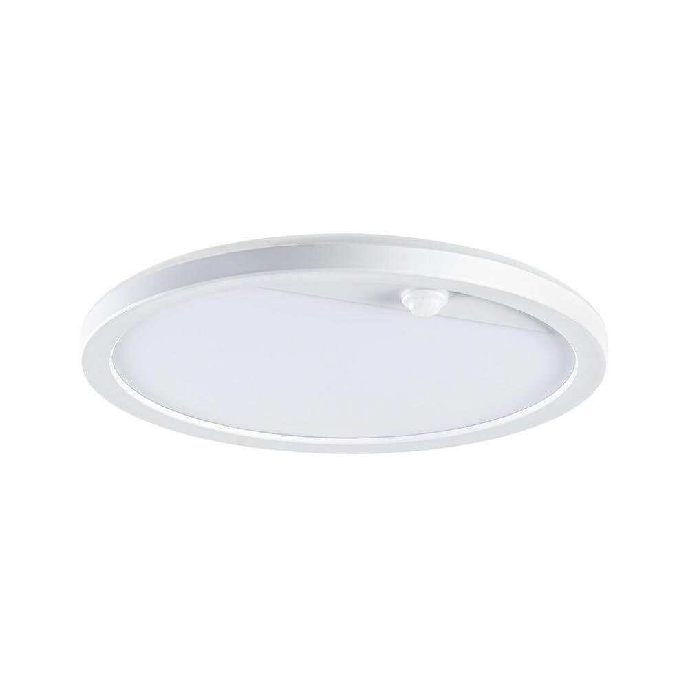 LED Lamina Sensor Decken- & Wandleuchte Weiß in rundem Design mit weißem Rahmen, ideal für Wand- und Deckeneinsatz.