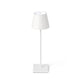 LED Akku-Außentischlampe TOC IP54 Weiß für den Außenbereich, stilvolle LED-Lampe in Weiß.