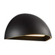 LED Außenwandlampe Arcus Smart IP54 in modernem, schwarzem Design mit warmem Licht.