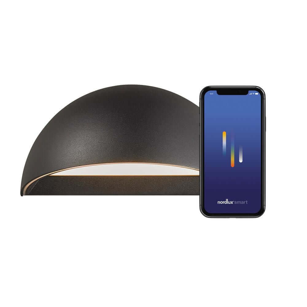 LED Außenwandlampe Arcus Smart IP54 mit Smartphone zur Steuerung der Beleuchtung